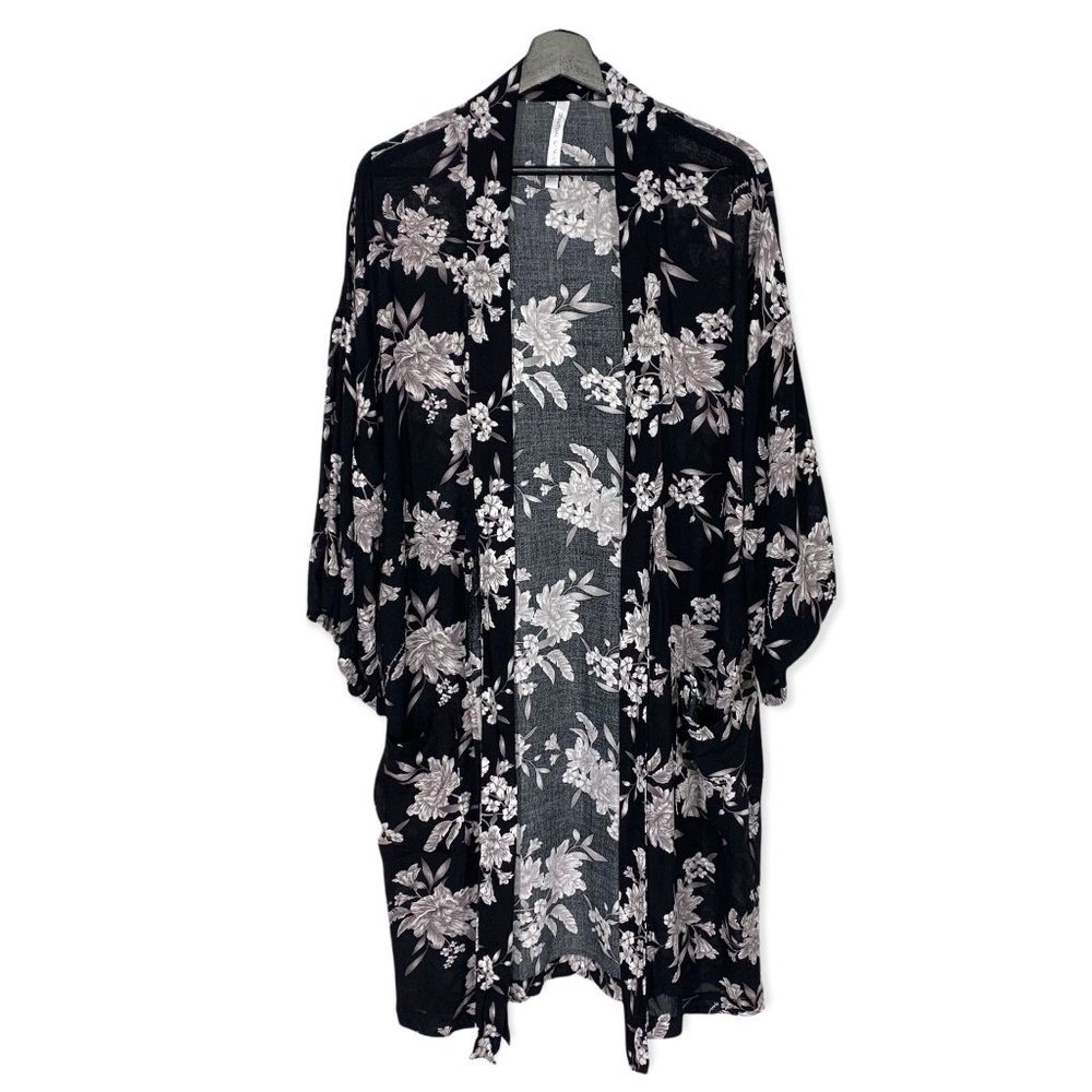 Spiritual Gangster Floral Kimono, One Size